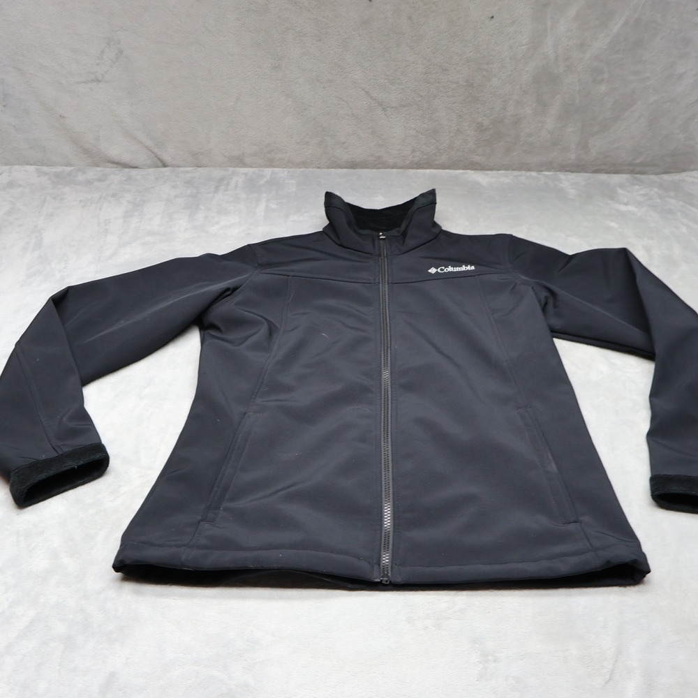 Columbia Jacket Womens Medium Black Kruser Ridge Softshell Wind Rain Full‎ Zip